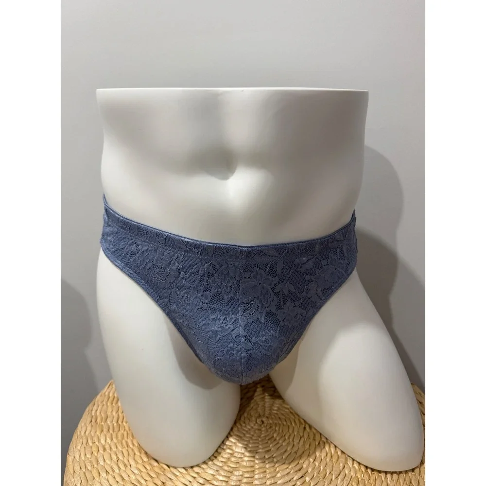 Cosabella Never Say Never Classic G-String Blue Diamond Men's Lace Underwear XL